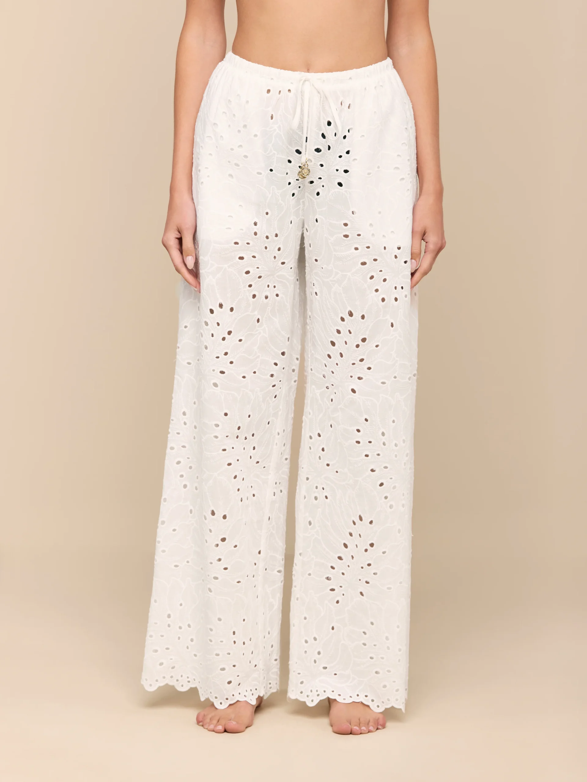 Geraldine Eyelet Cover-Up Pant