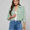 Jia Houndstooth Tweed Jacket