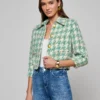 Jia Houndstooth Tweed Jacket