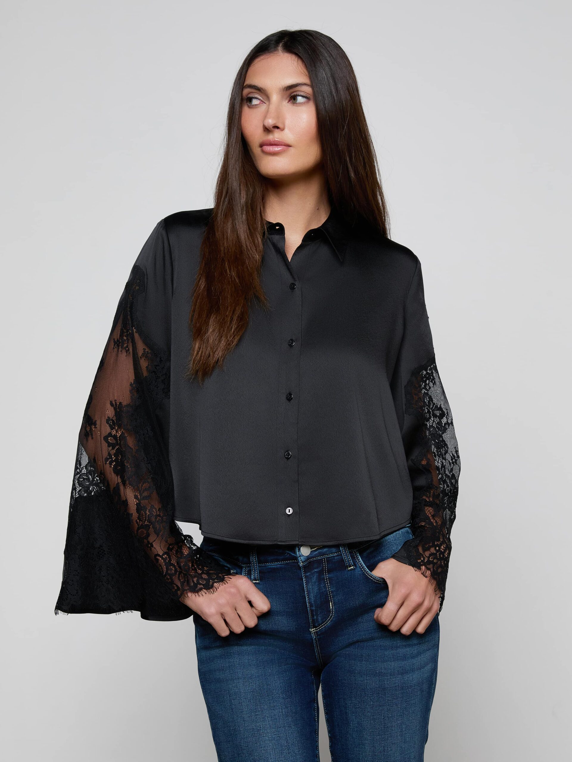 Capri Lace Sleeve Blouse