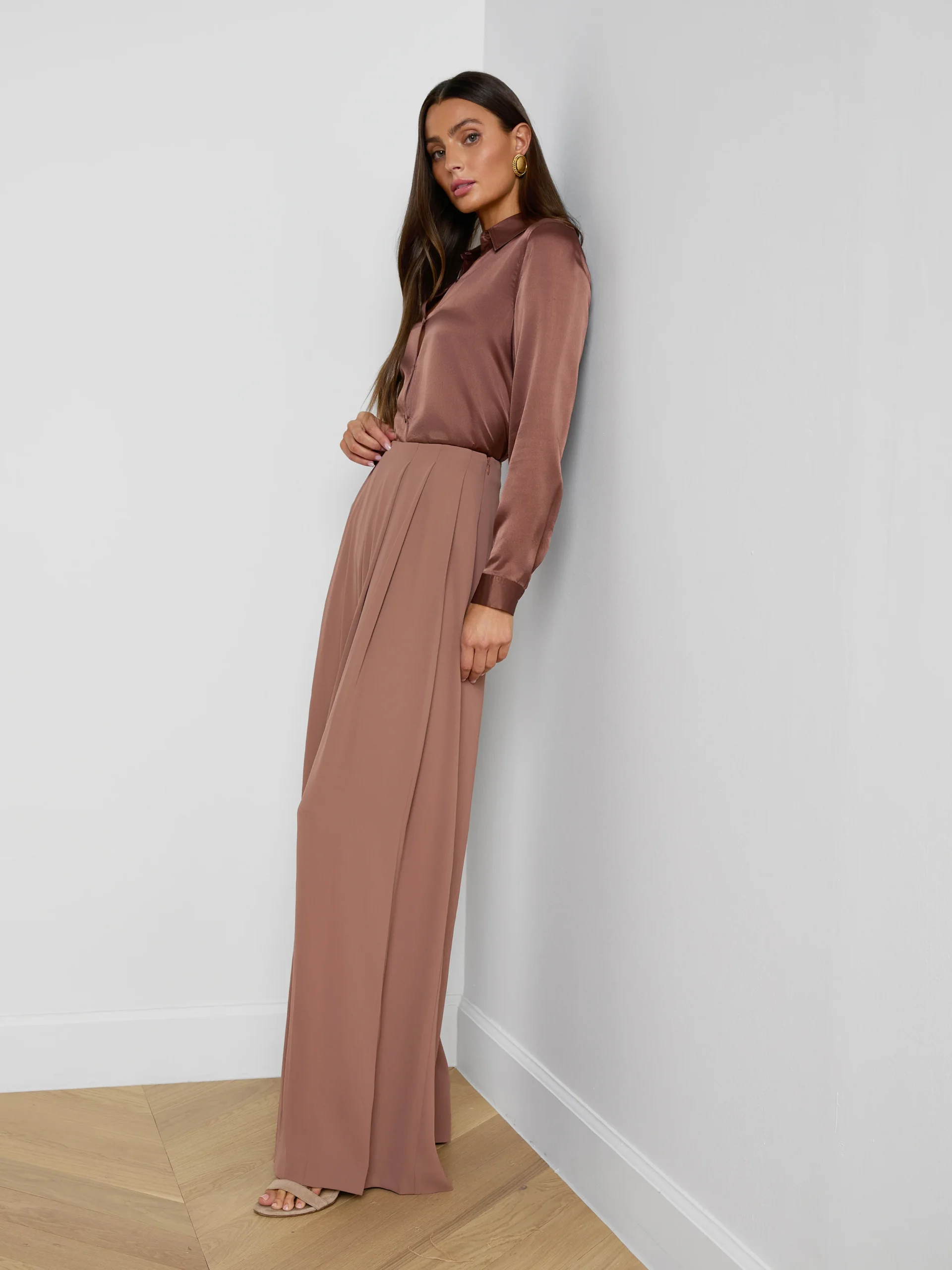 Nova Pleated Wide-Leg Pant