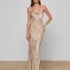 Christine Burnout Satin Gown