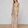 Christine Burnout Satin Gown