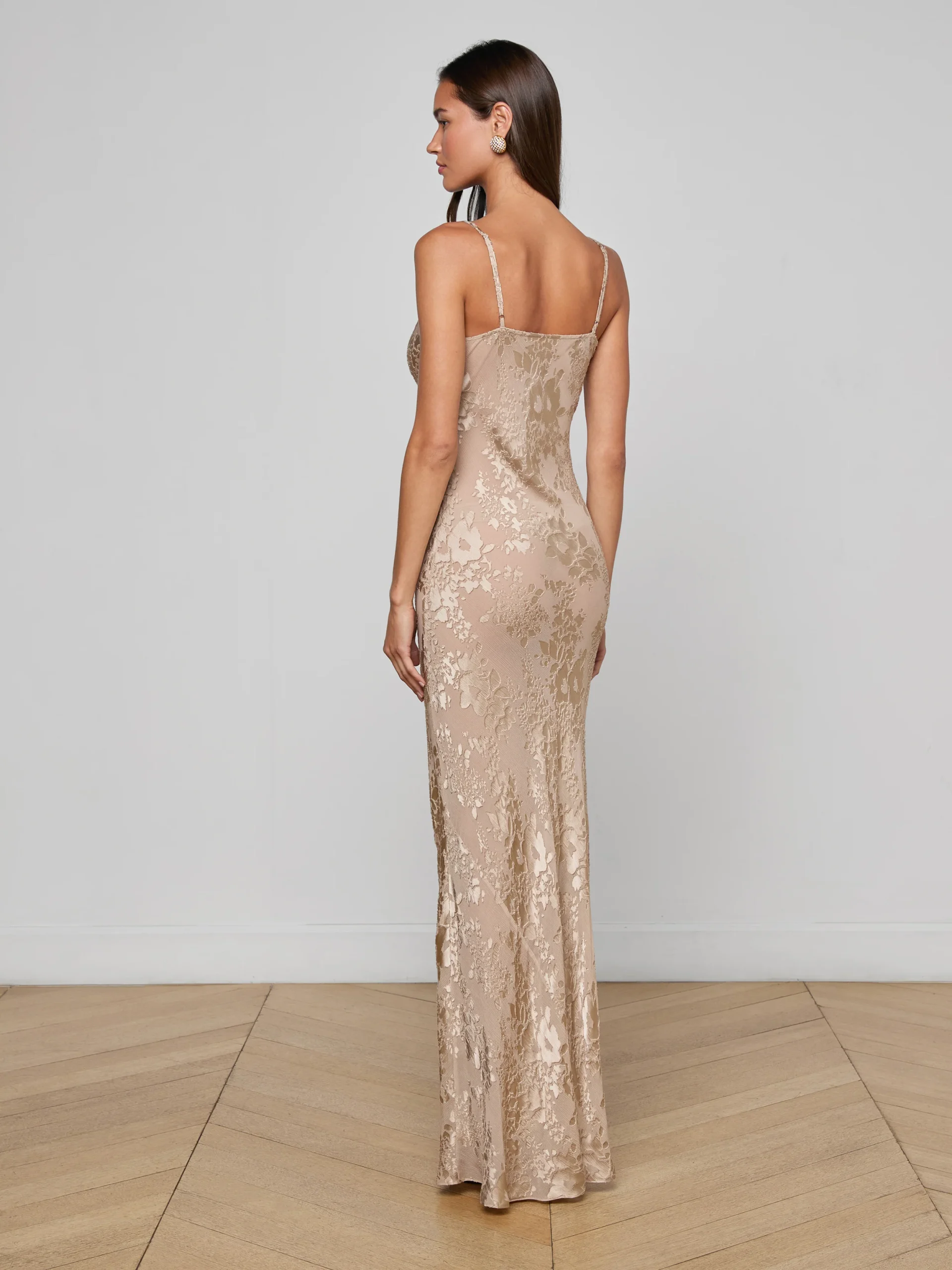 Christine Burnout Satin Gown