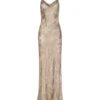 Christine Burnout Satin Gown