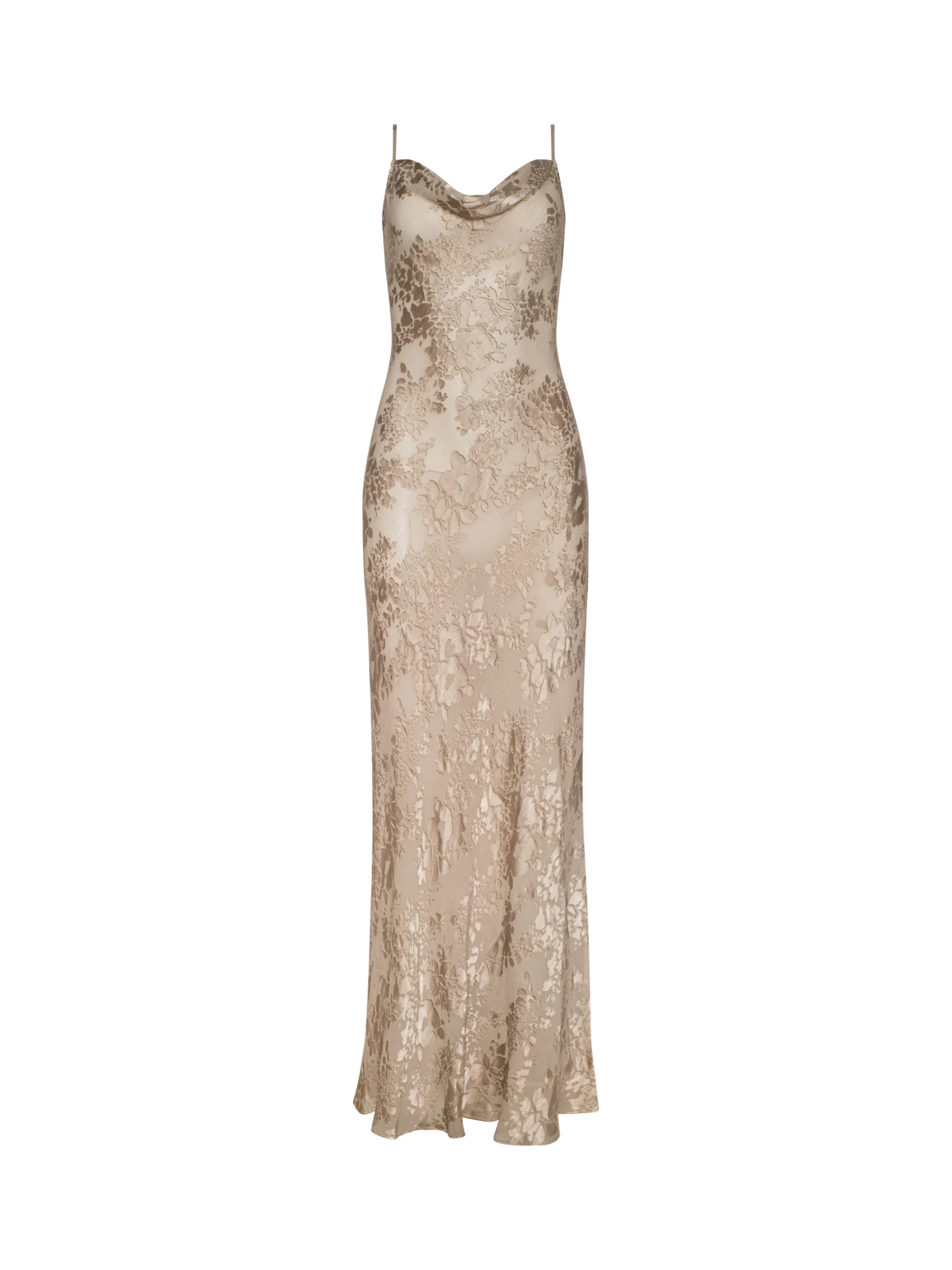 Christine Burnout Satin Gown