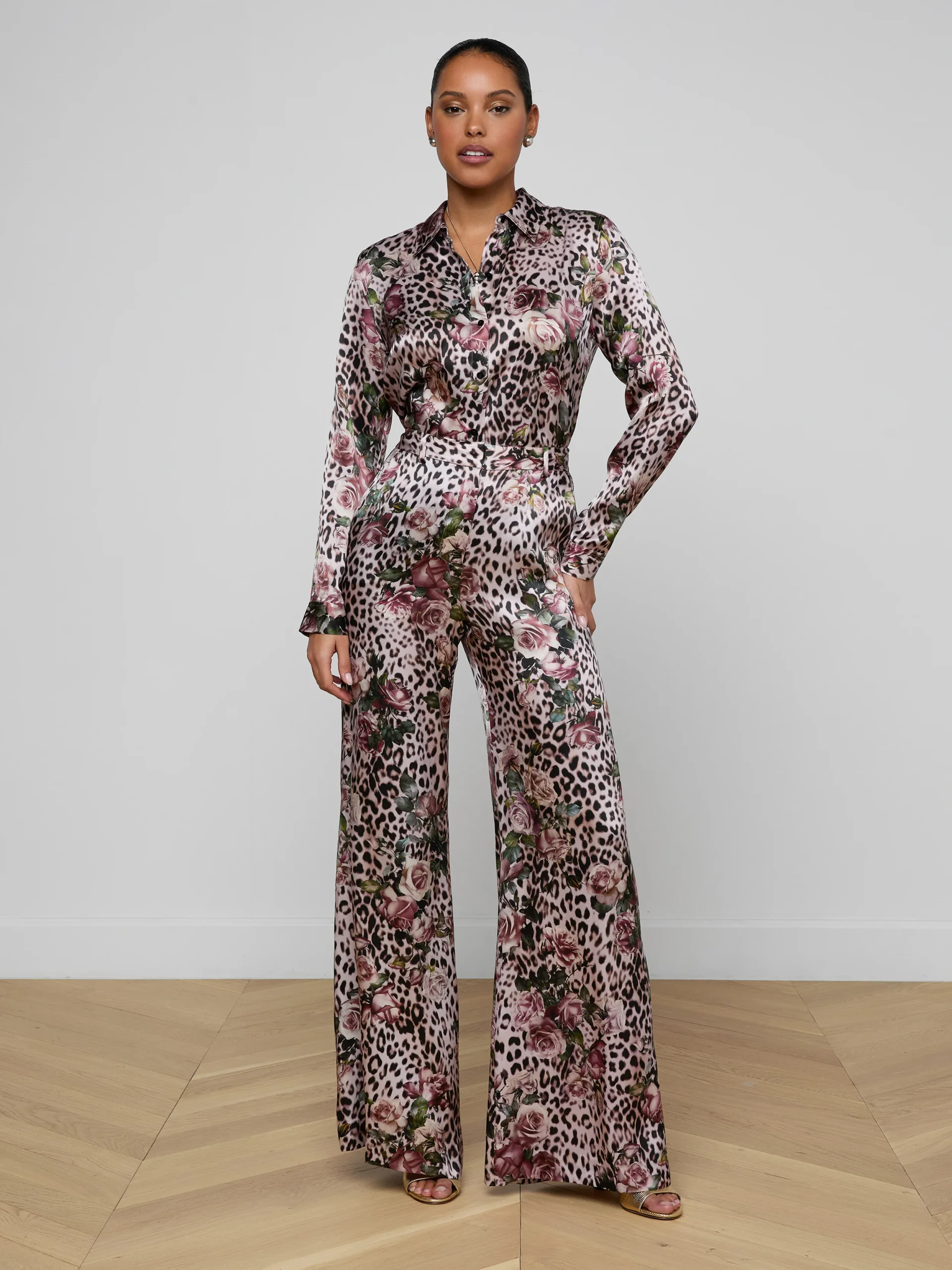 Pilar Silk Wide-Leg Pant