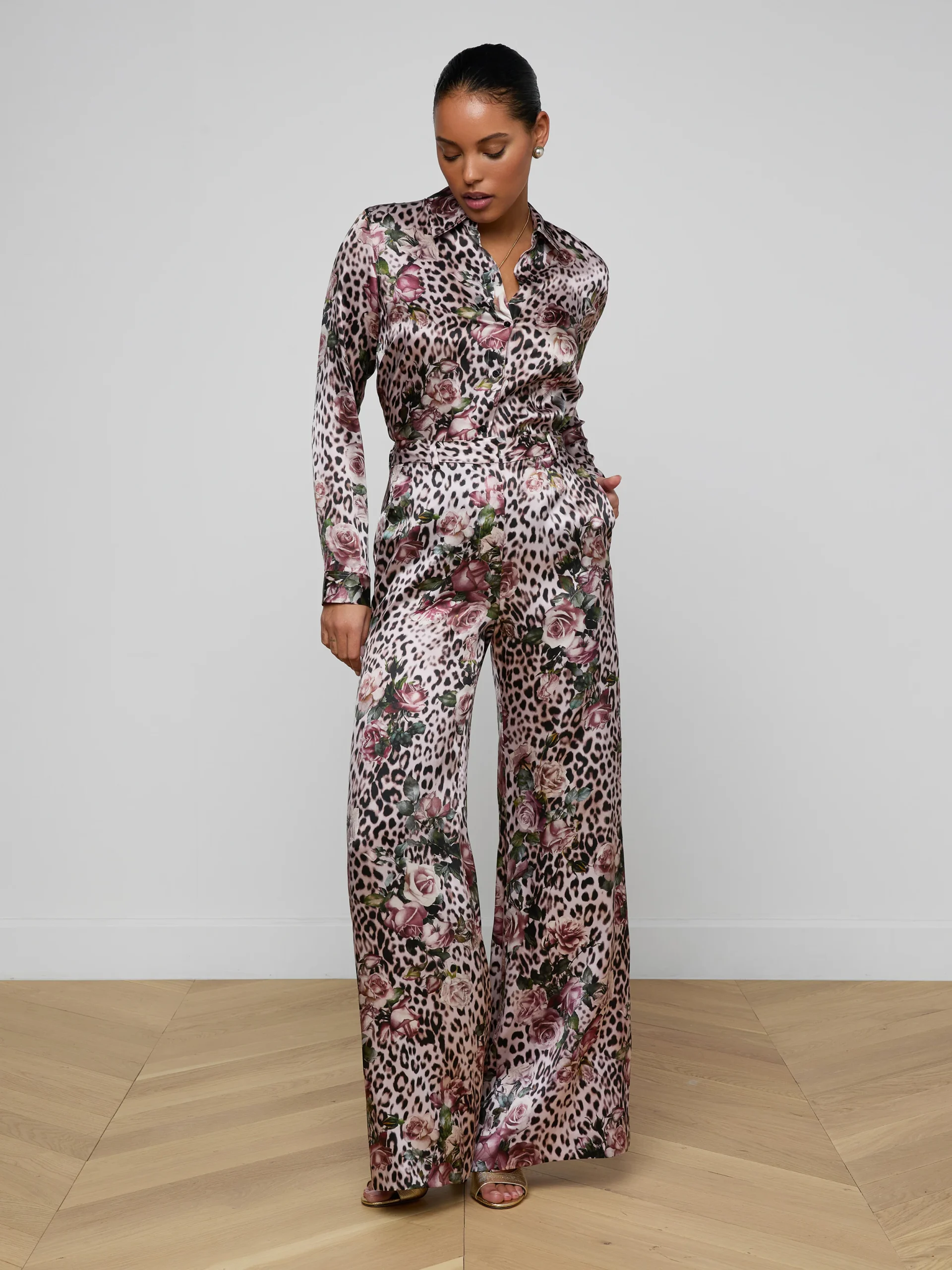 Pilar Silk Wide-Leg Pant