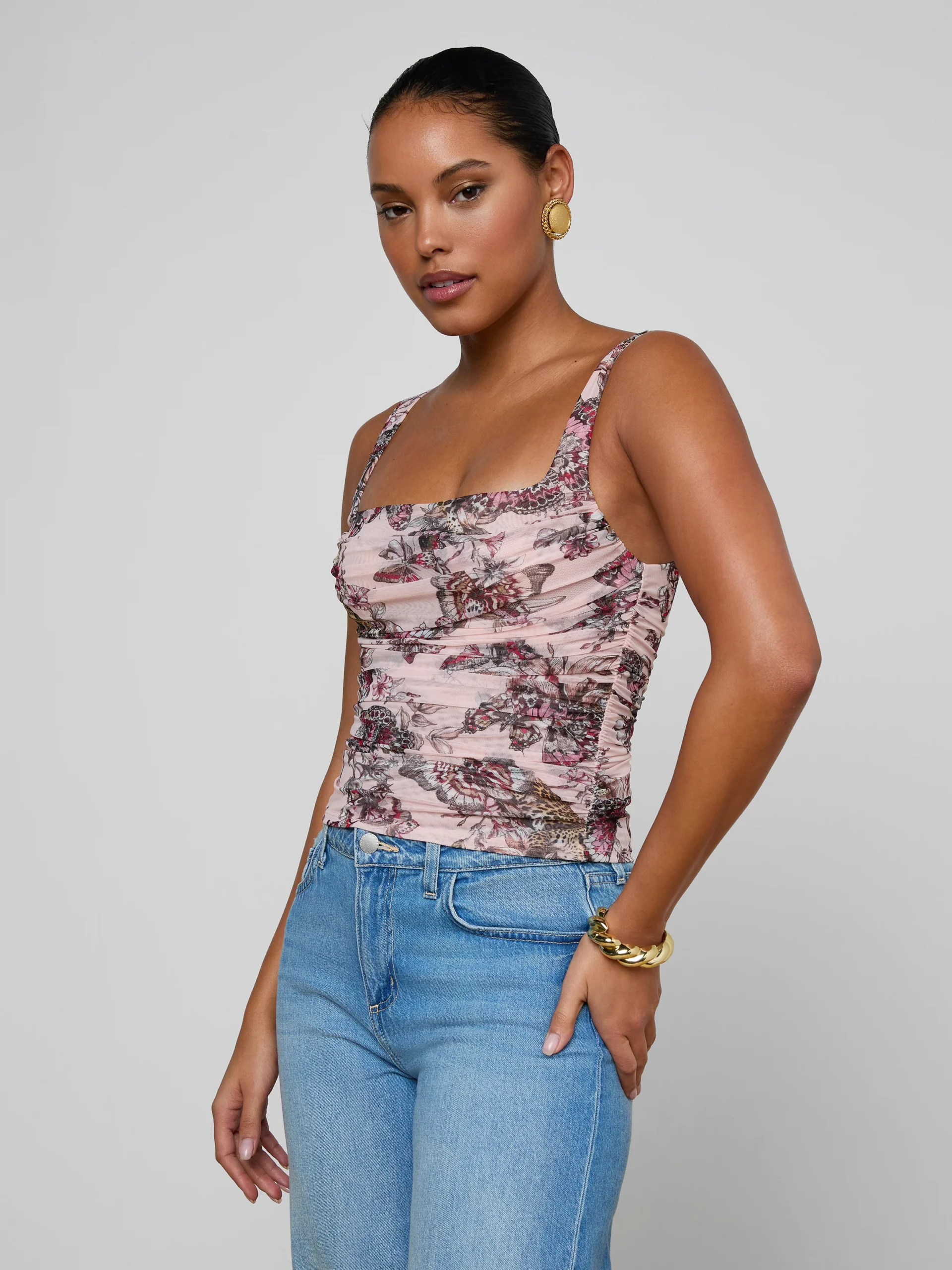 3980-rasha-shirred-mesh-tank-2.webp Rasha Shirred Mesh Tank
