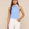Rina Poplin Halter Top