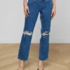 Nevia Slouchy Straight-Leg Jean