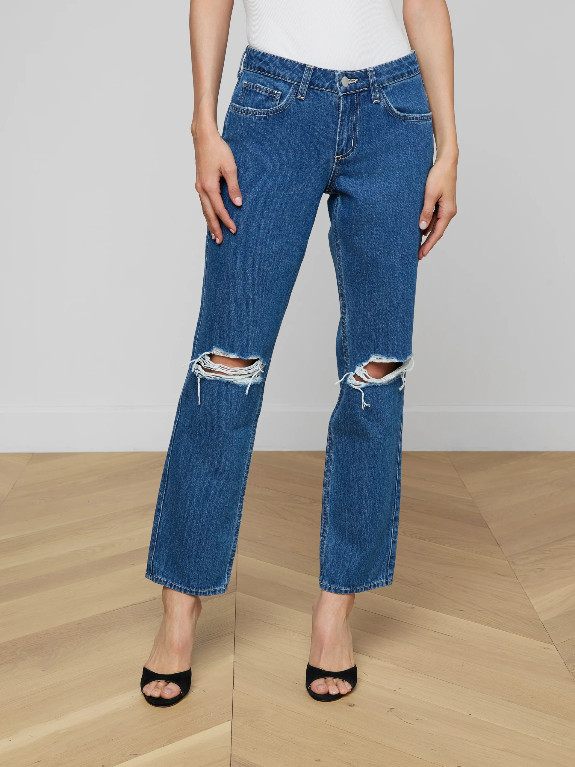 Nevia Slouchy Straight-Leg Jean