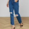 Nevia Slouchy Straight-Leg Jean
