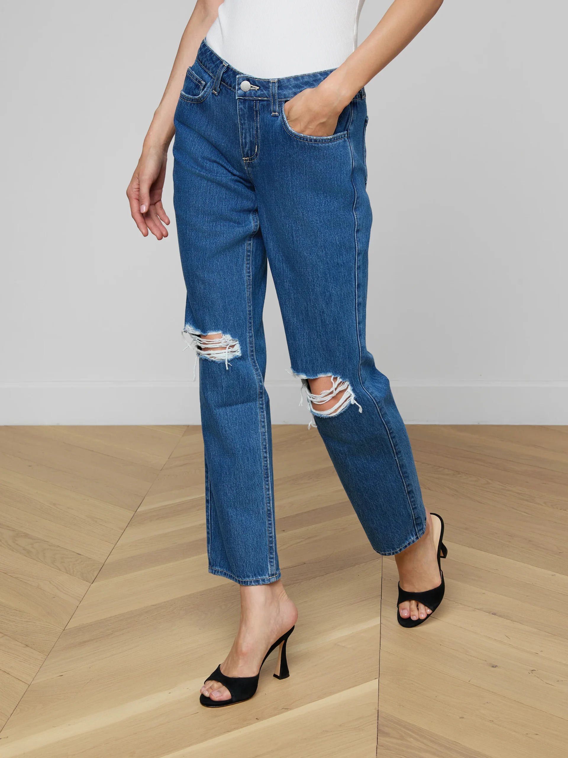 Nevia Slouchy Straight-Leg Jean