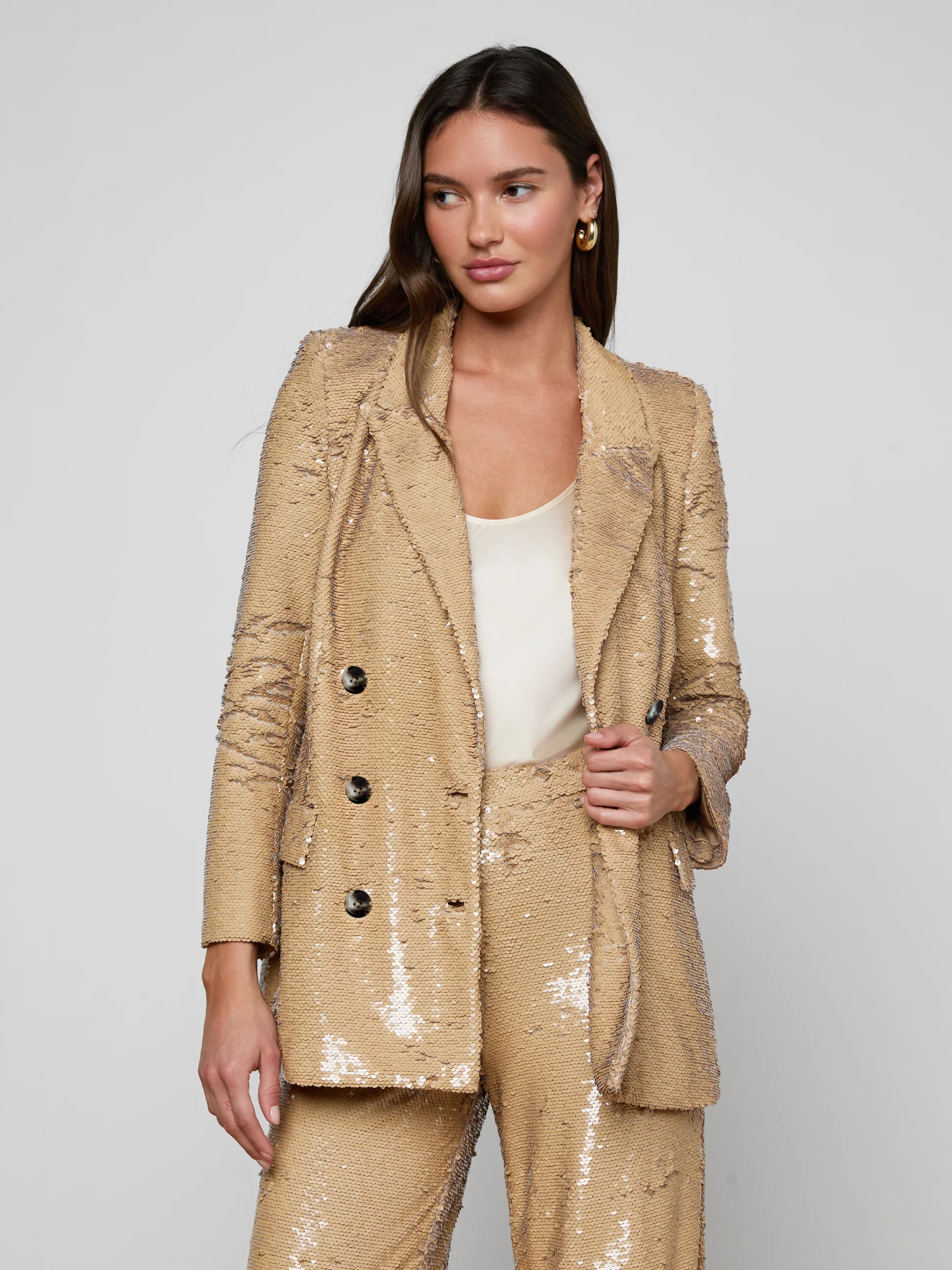 Cambrie Oversized Sequin Blazer