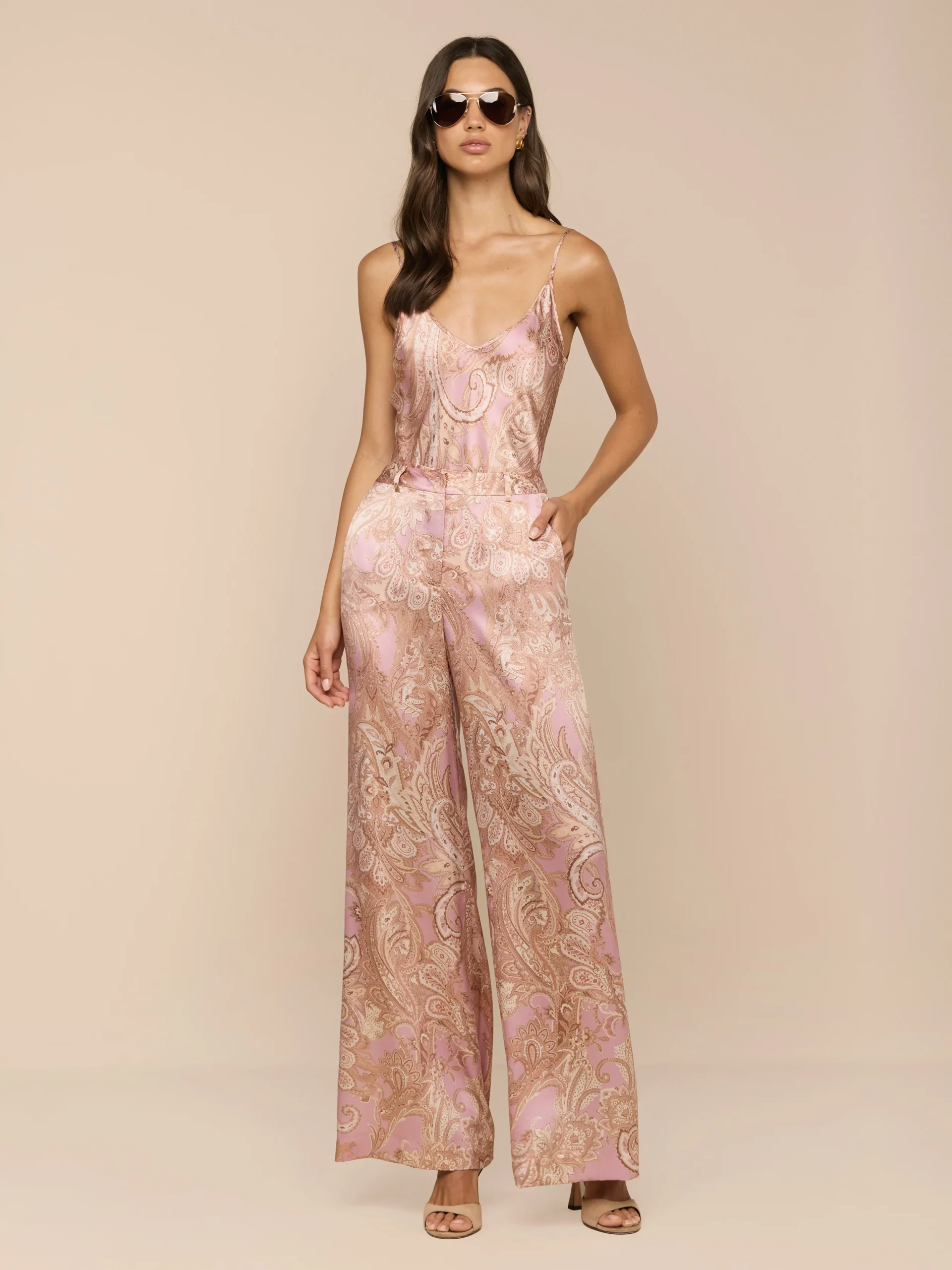 Pilar Silk Wide-Leg Pant