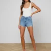 Clark Distressed Jean Short