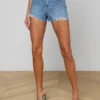 Clark Distressed Jean Short