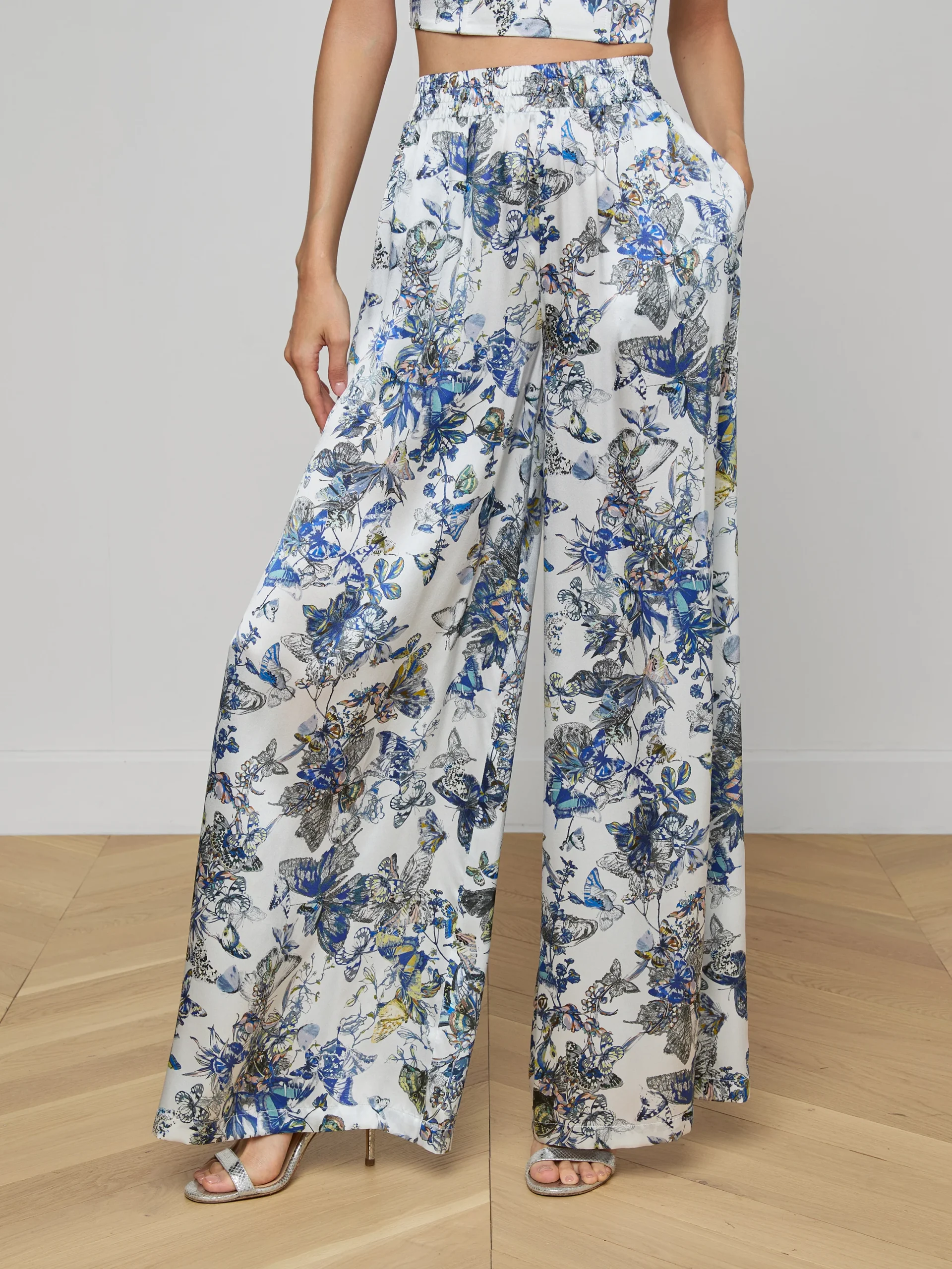 Lillian Silk Wide-Leg Pant