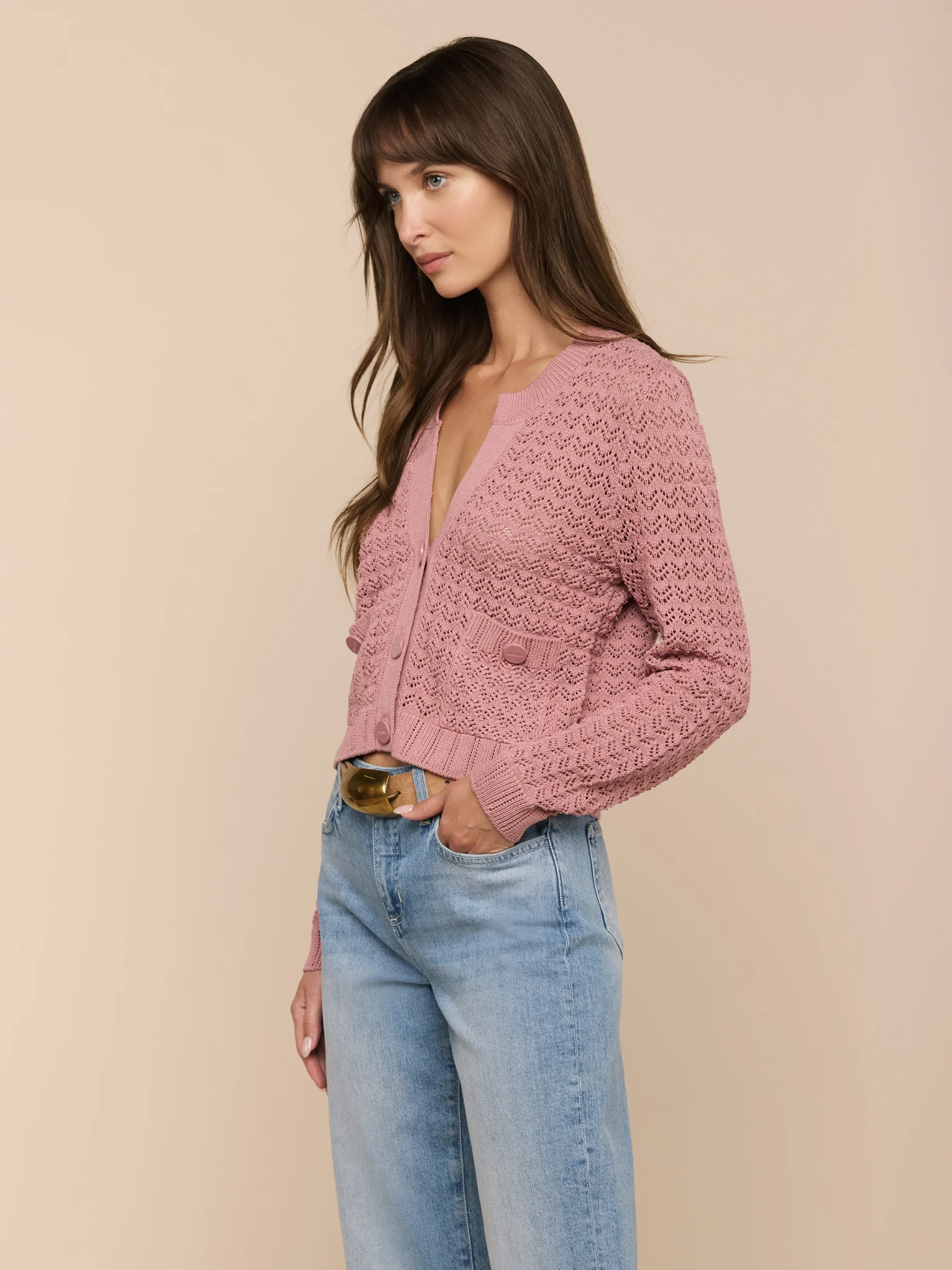 Orla Pointelle Knit Cardigan