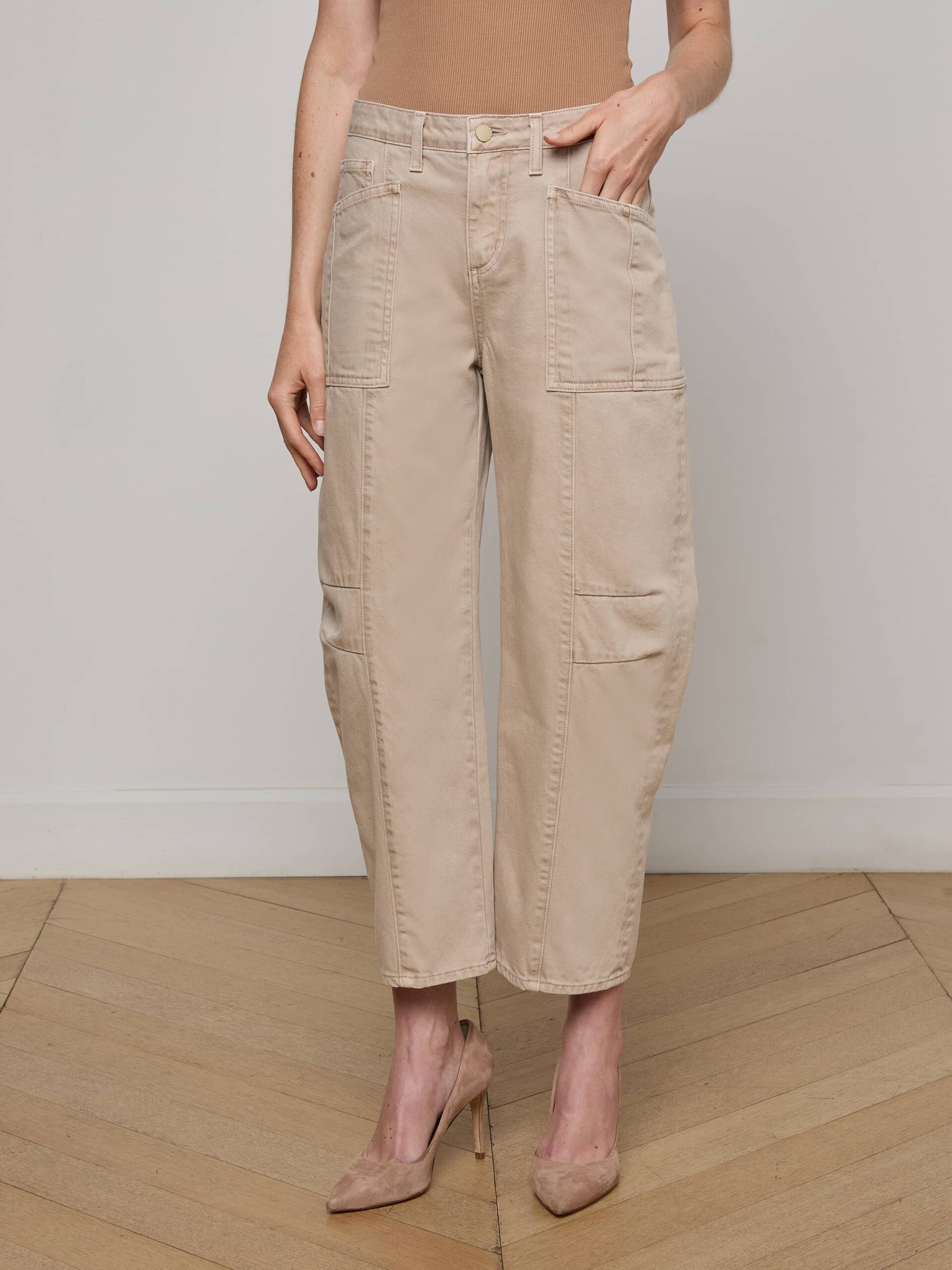 Cody Cropped Barrel-Leg Jean