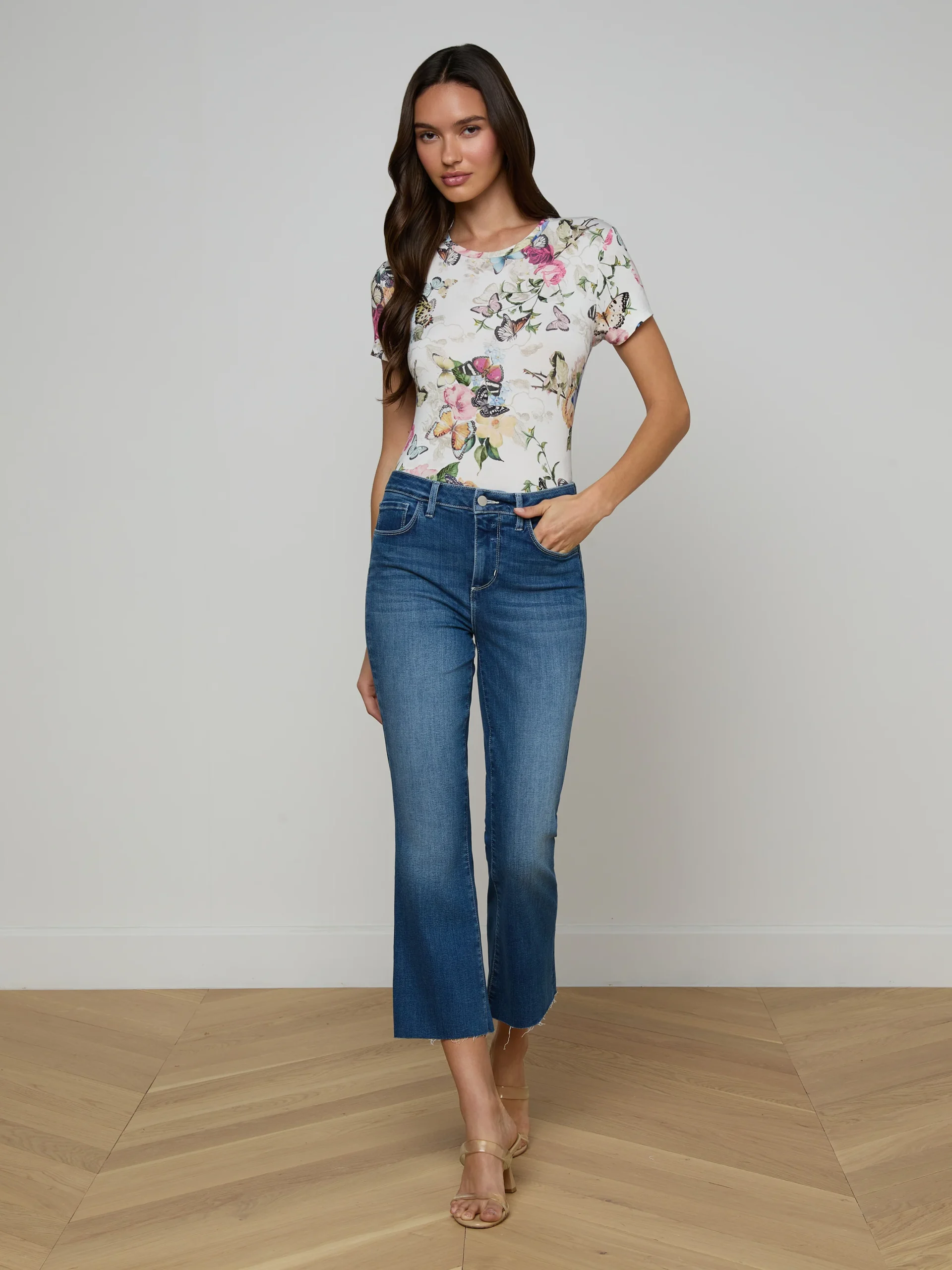 Kendra Cropped Flare Jean