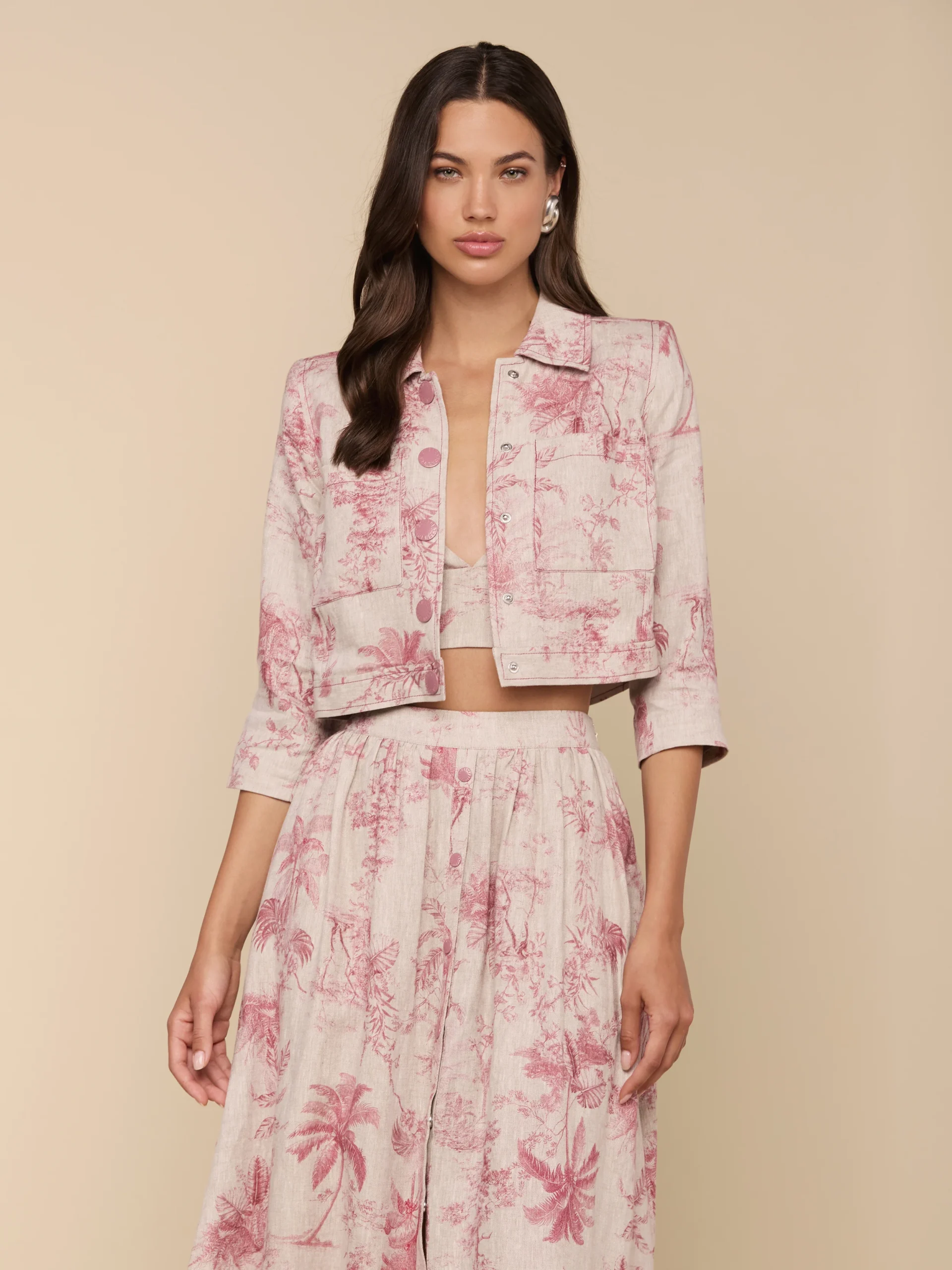 Eda Cropped Linen Jacket