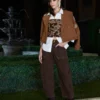 Xoey Cropped Crystal Trench Coat