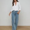 Scottie Embellished Wide-Leg Jean