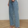 Scottie Embellished Wide-Leg Jean