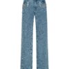 Scottie Embellished Wide-Leg Jean