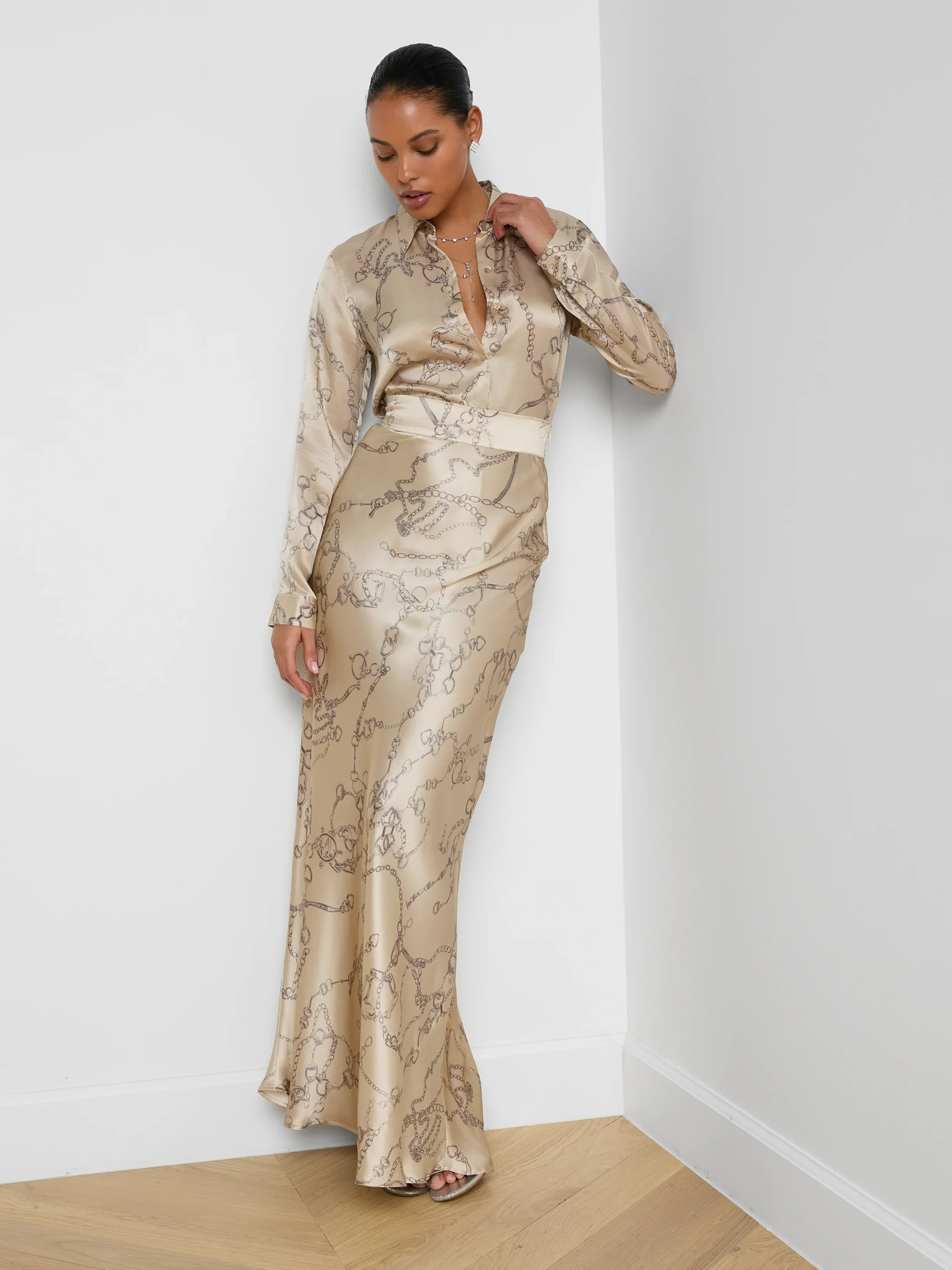 Ryker Silk Maxi Skirt