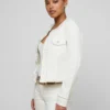 Yarin Collarless Fray Jacket