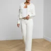 Yarin Collarless Fray Jacket
