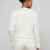 Yarin Collarless Fray Jacket