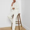 Yarin Collarless Fray Jacket