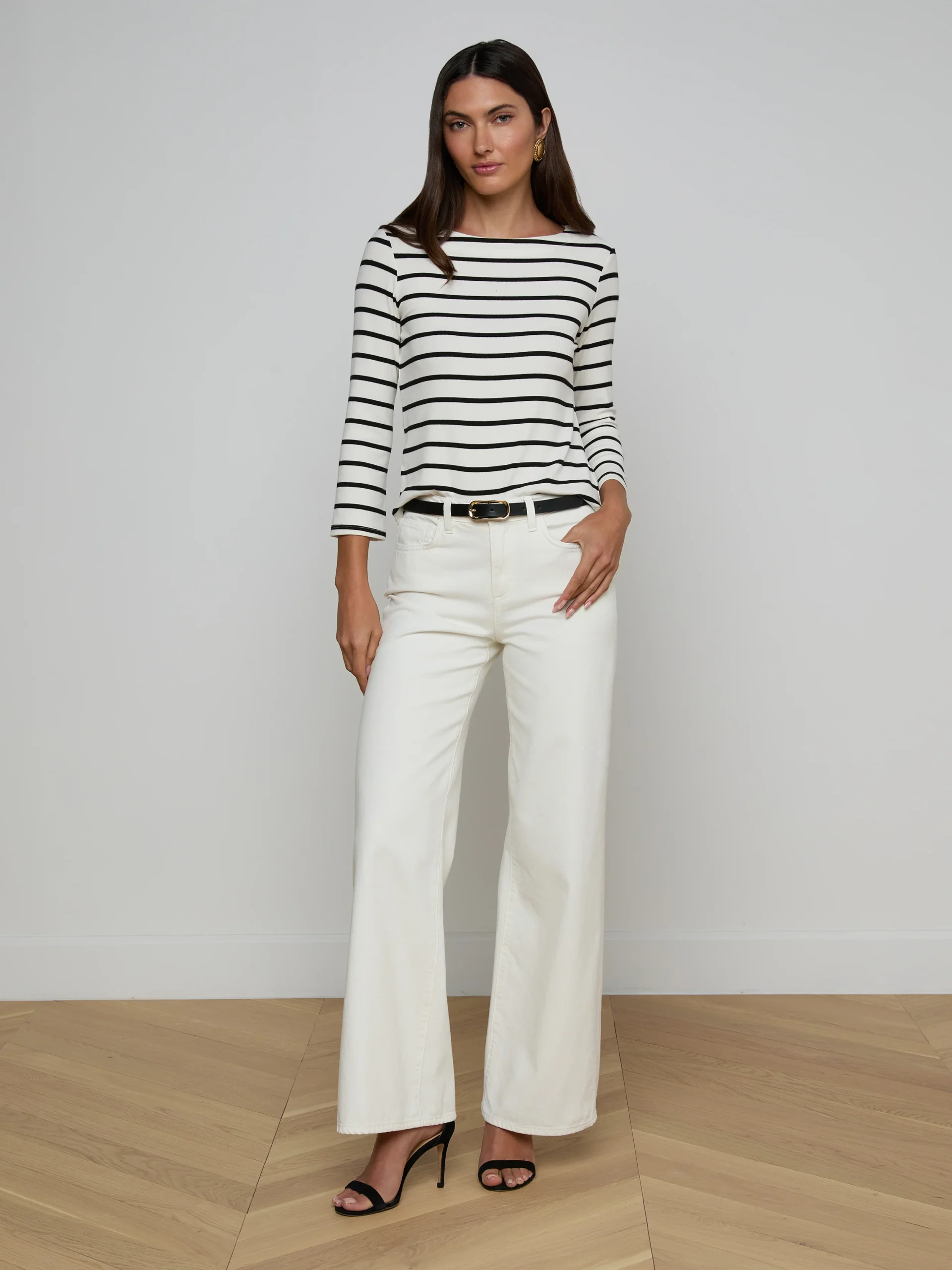 Lucille Striped Boatneck Top