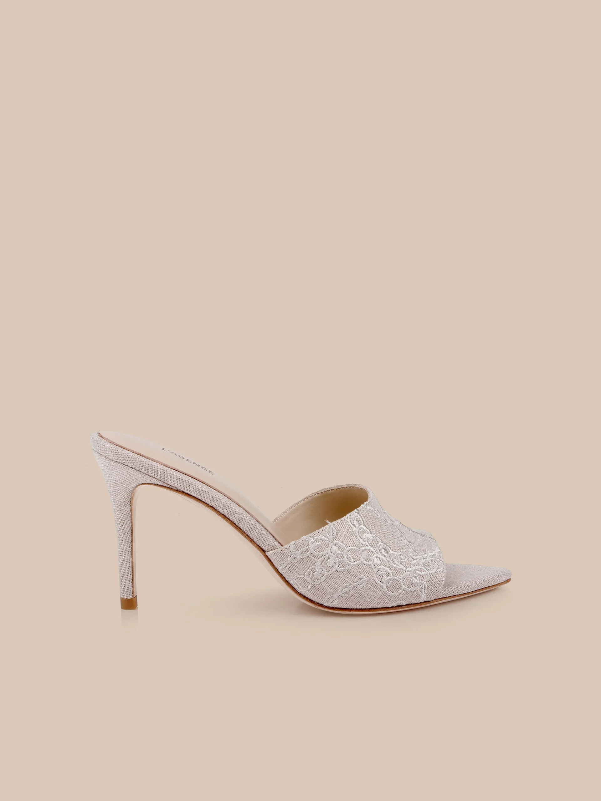 Lolita Linen Open-Toe Mule