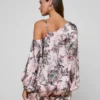 Asami Chain One-Shoulder Blouse