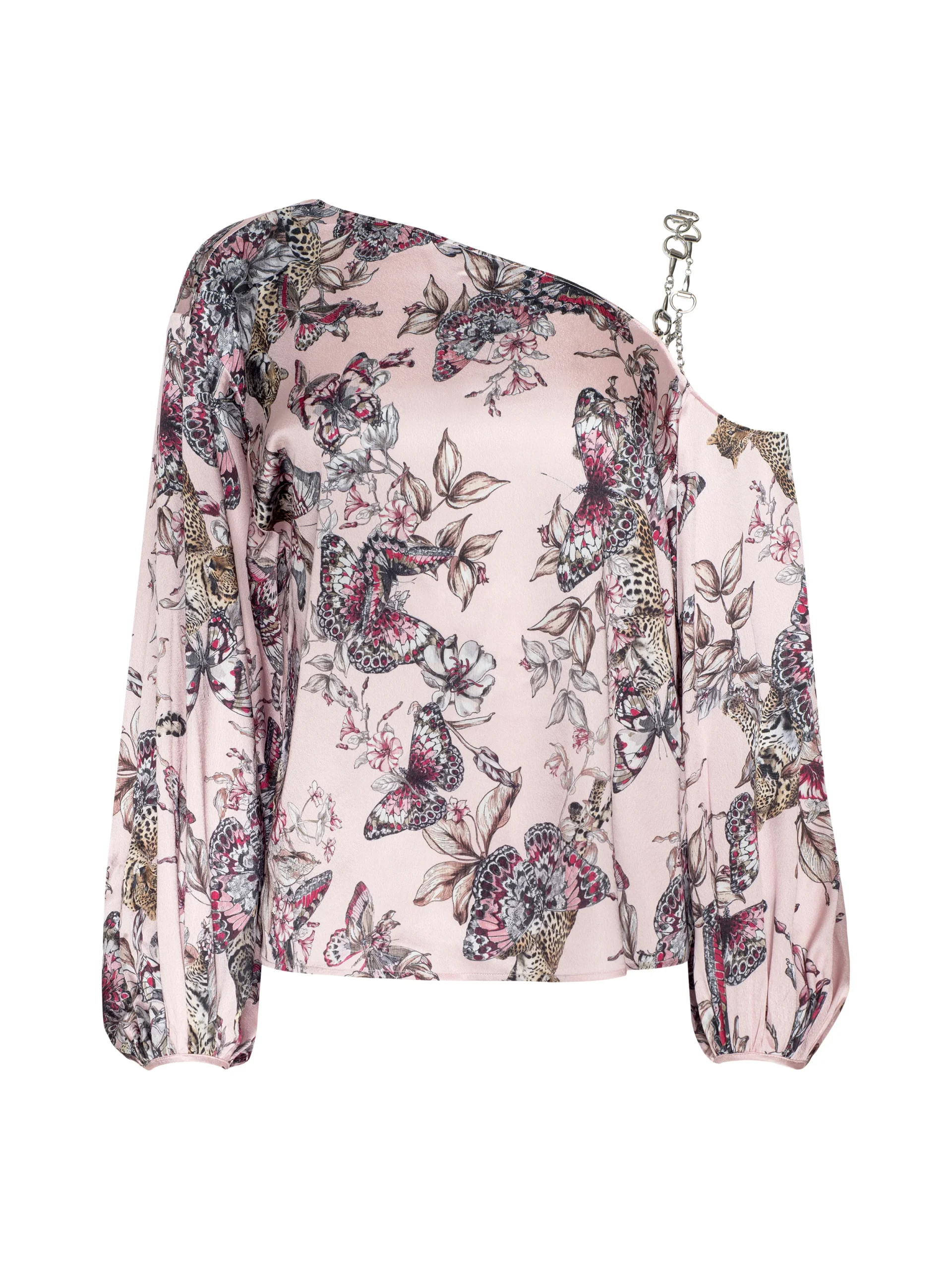 Asami Chain One-Shoulder Blouse