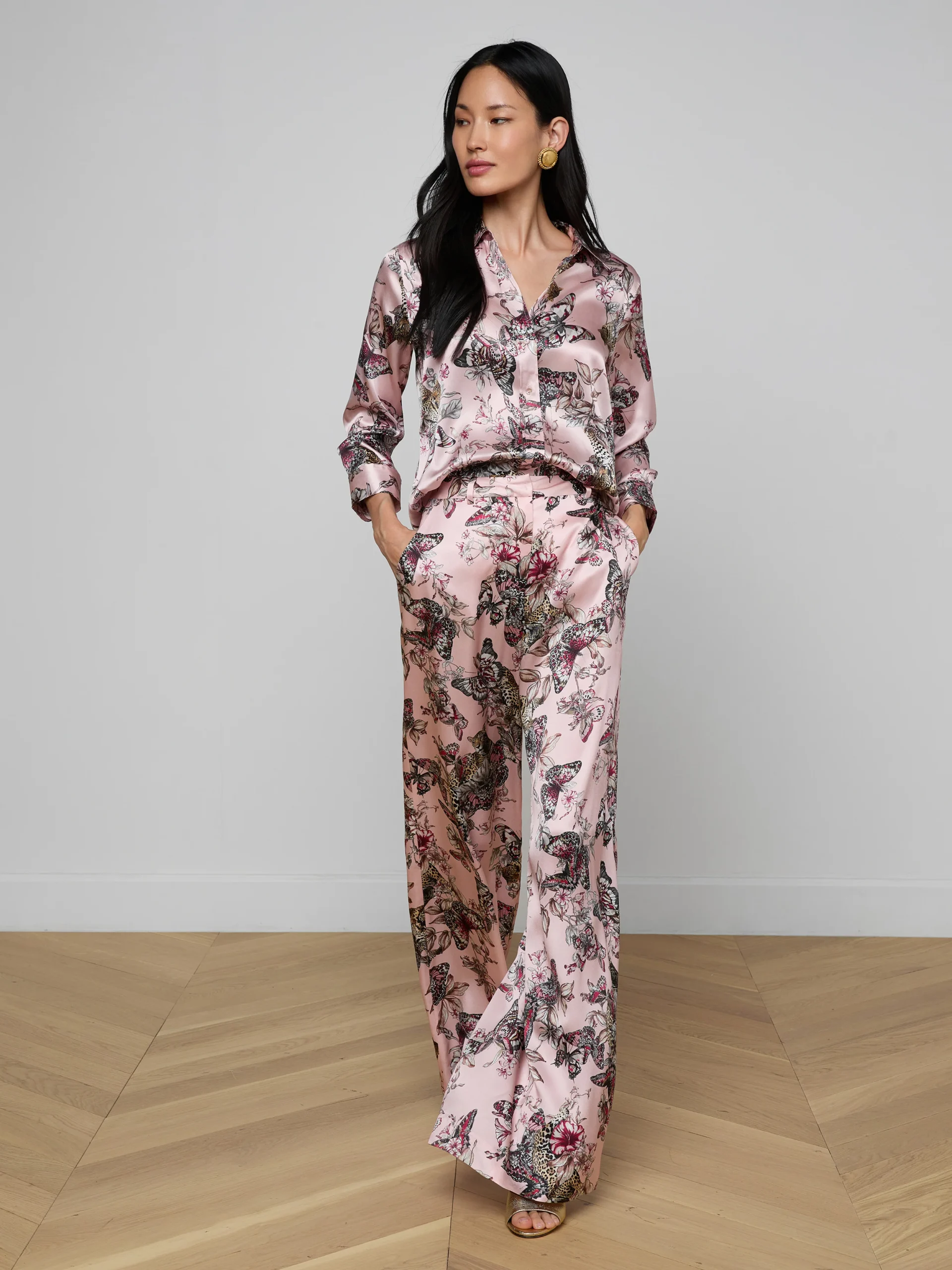 Pilar Silk Wide-Leg Pant