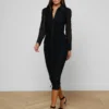 Adriana Ruched Midi Dress