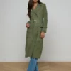 Celina Suede Trench Coat