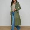 Celina Suede Trench Coat