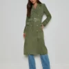 Celina Suede Trench Coat