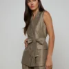 Harper Linen-Blend Vest