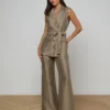Harper Linen-Blend Vest