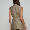 Harper Linen-Blend Vest